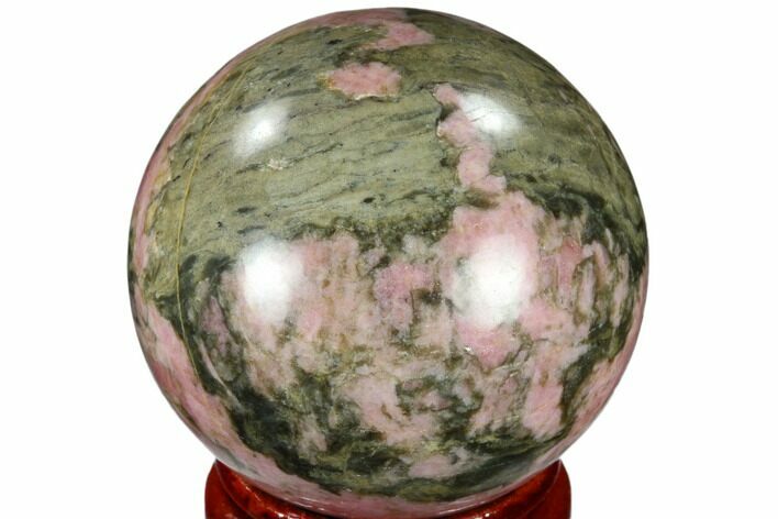 Polished Rhodonite Sphere - India #116166
